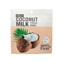 Tissue mask for face with coconut oil and milk (FACY) - 21g.
