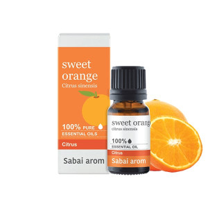 Sweet Orange 100% Pure Essential Oil (Sabai Arom) - 10ml. Sweet Orange 100% Pure Essential Oil (Sabai Arom) - 10ml.