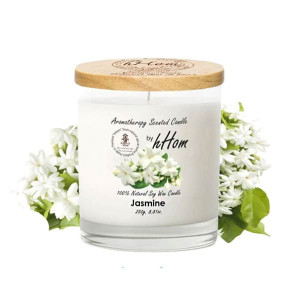 Jasmine Aromatherapy Soy Wax Candle (H-hom) - 250g. Jasmine Aromatherapy Soy Wax Candle (H-hom) - 250g.
