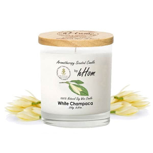 White Champaca Aromatherapy Soy Wax Candle (H-hom) - 250g. White Champaca Aromatherapy Soy Wax Candle (H-hom) - 250g.