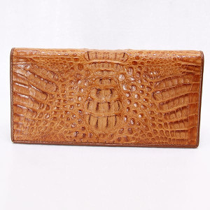 Women's clutch made from 100% genuine crocodile leather tan (Findig) - 1 pc. Women's clutch made from 100% genuine crocodile leather tan (Findig) - 1 pc.