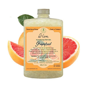 Aromatherapy salt soak Grapefruit scent (H-Hom) - 600g. Aromatherapy salt soak Grapefruit scent (H-Hom) - 600g.