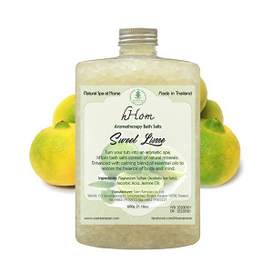 Aromatherapy salt soak Sweet Lime scent (H-Hom) - 600g. Aromatherapy salt soak Sweet Lime scent (H-Hom) - 600g.