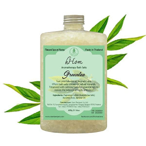 Aromatherapy salt soak Green Tea scent (H-Hom) - 600g. Aromatherapy salt soak Green Tea scent (H-Hom) - 600g.
