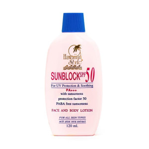 Sun Lotion Block SPF50 (Hawaiian Style) - 120ml. Sun Lotion Block SPF50 (Hawaiian Style) - 120ml.