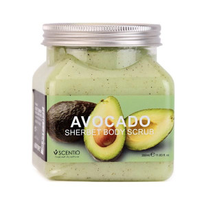 Avocado Brightening Sherbet Salt Scrub (SCENTIO) - 350ml. Avocado Brightening Sherbet Salt Scrub (SCENTIO) - 350ml.