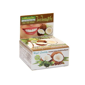Herbal toothpaste whitening with Coconut (Prai Thai Herbs) - 25g. Herbal toothpaste whitening with Coconut (Prai Thai Herbs) - 25g.