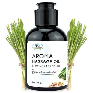 Massage Oil Aroma Body Lemongrass Scent (Thaicream) - 90 Ml.