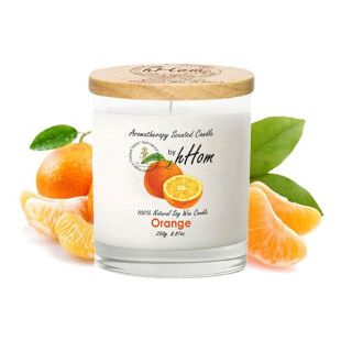 Orange Aromatherapy Soy Wax Candle (H-hom) - 250g.