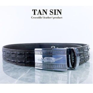 Crocodile Leather Belt Men's Bone Brown (TAN SIN) - 1.5 Inch