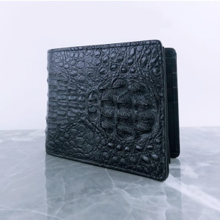 Men's wallet 100% genuine crocodile leather, whole crocodile leather (TAN SIN) - 1 pc.