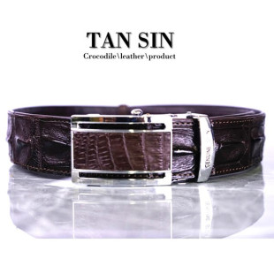 Crocodile belt one bone brown male (TAN SIN) - 1.5 inch