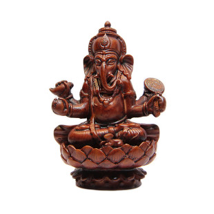Statuette elephant-headed god Ganesha, luck and wisdom - 11cm.
