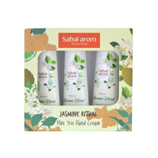 Jasmine Ritual Hand Cream Mini Trio Set (Sabai Arom) 30 g. x 3 pcs.