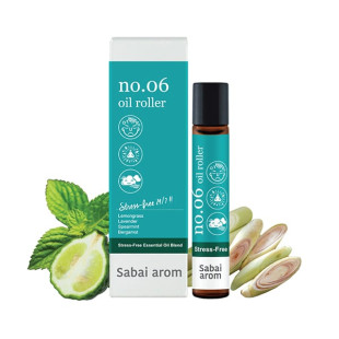 Luxury Aroma Neck Roller NO6 Spot Roller (Sabai Arom) -8 ml.