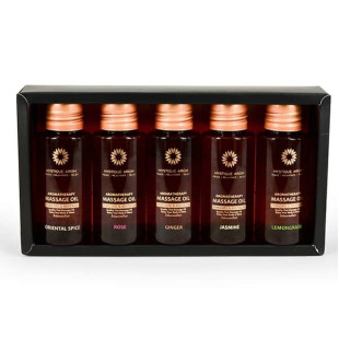 Aromatherapy Massage Oil Gift Set  (Mistique Arom) - 5 x 30 ml.