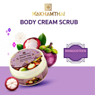 Skin scrubbing cream mangosteen beautiful clear formula without acne (Makhamthai) 100g.