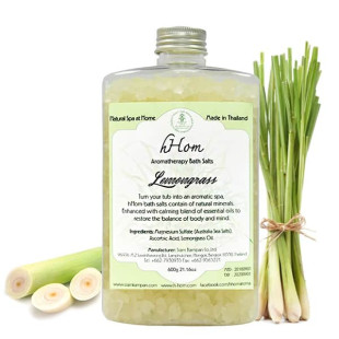 Aromatherapy salt soak  lemongrass scent (H-Hom) - 600g.