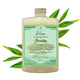 Aromatherapy salt soak Green Tea scent (H-Hom) - 600g.