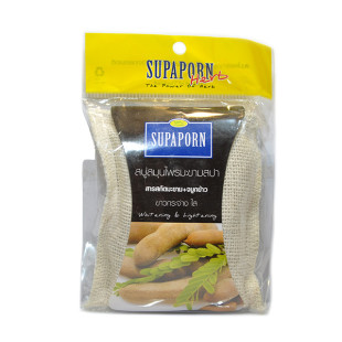 Natural spa soap in a wisp of tow Tamarind and butter rice seedlings (SUPAPORN) - 70g.