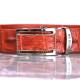 Crocodile leather female belt with bone red (TAN SIN) - 1.5-inch Crocodile leather female belt with bone red (TAN SIN) - 1.5-inch