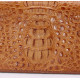 Women's clutch made from 100% genuine crocodile leather tan (Findig) - 1 pc.